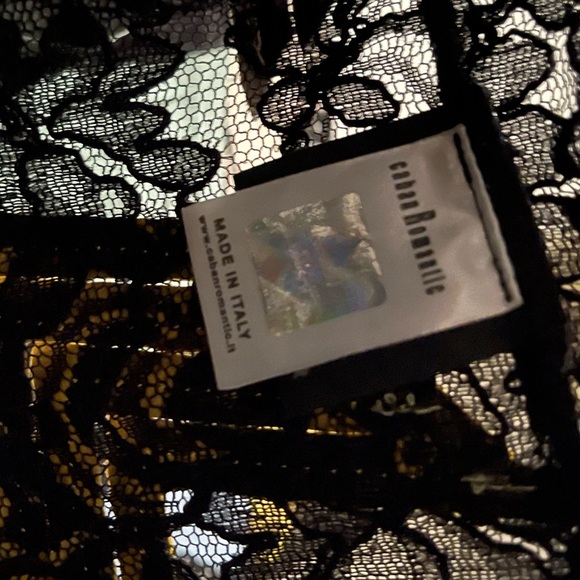 NWOT Caban Romantic Luxury Made in Italy Leather X mesh Coat - Picture 10 of 16